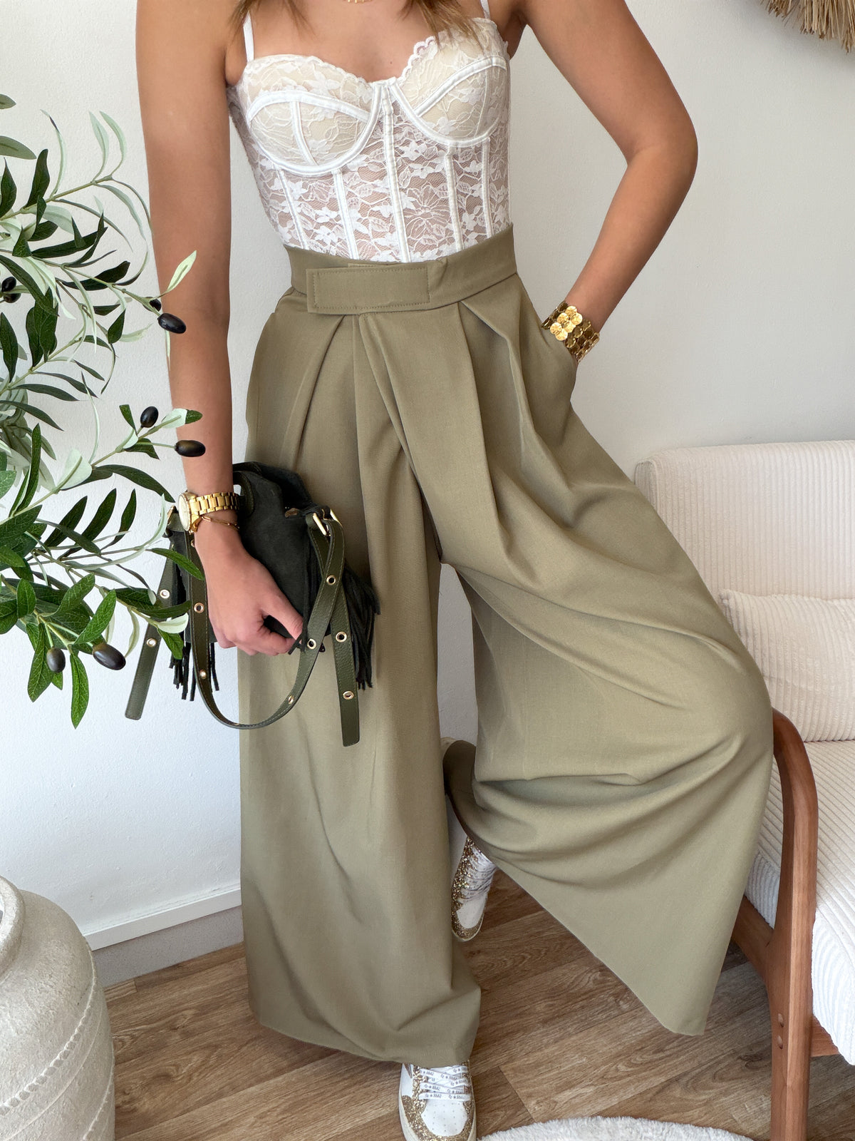 Pantalon scratch kaki