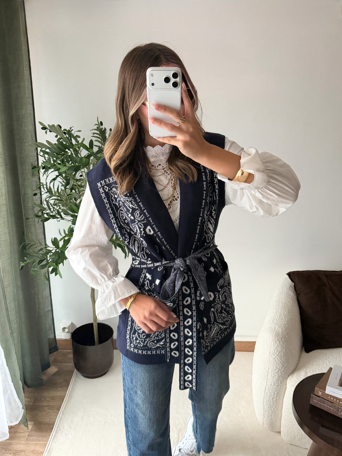 Veste bandana bleu