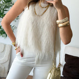 Top froufrou blanc