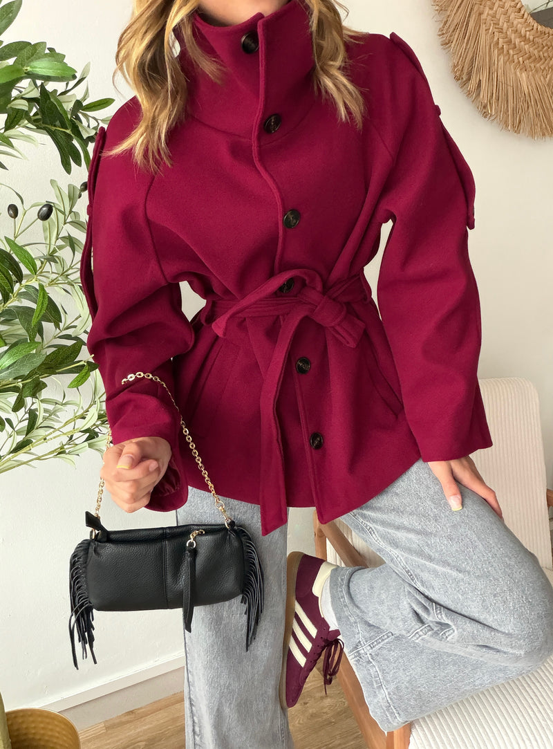 Manteau Elea framboise