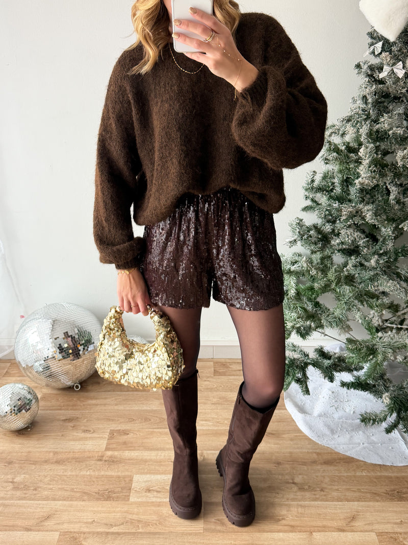 Short Clémence chocolat