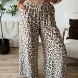 Pantalon léopard beige