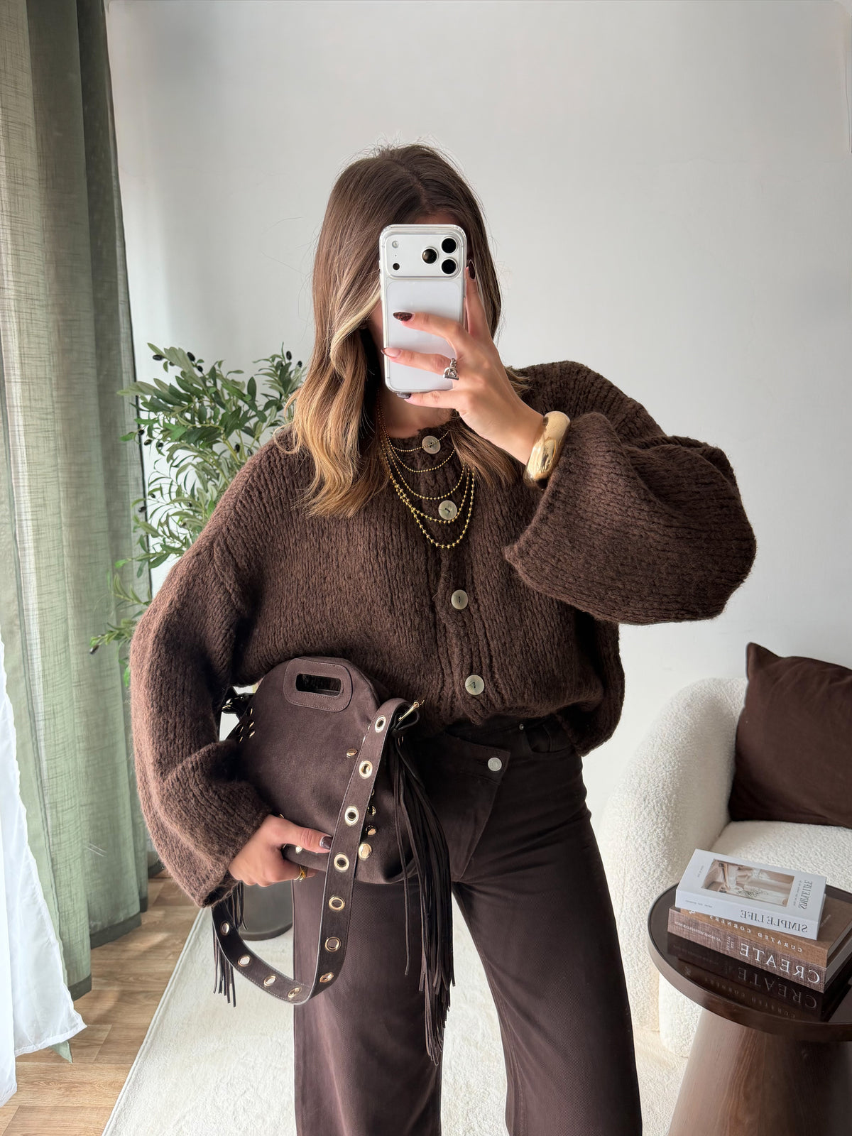 Pull Hélène choco
