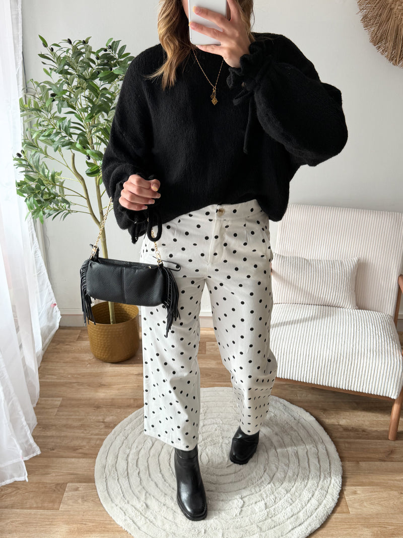 Pantalon à pois