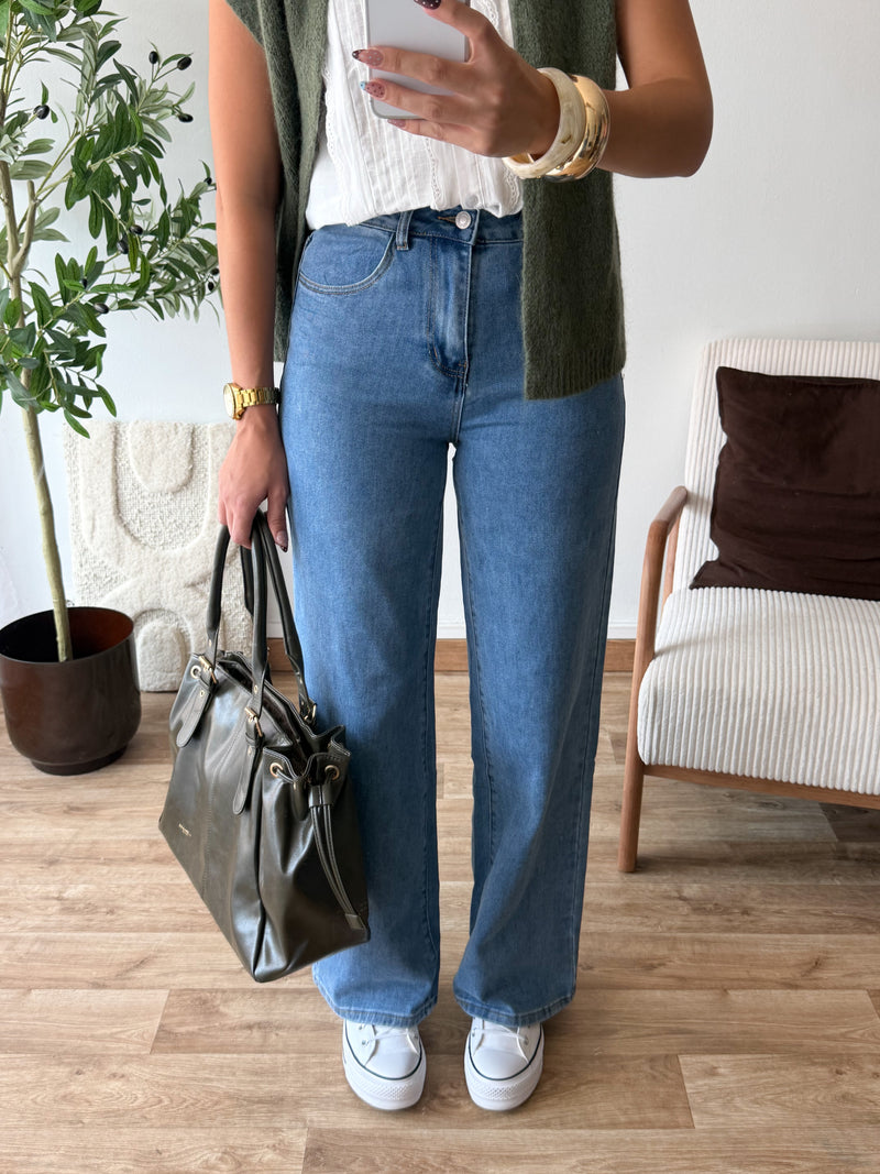 Jean wide leg bleu