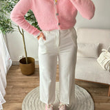 Pantalon tailleur blanc