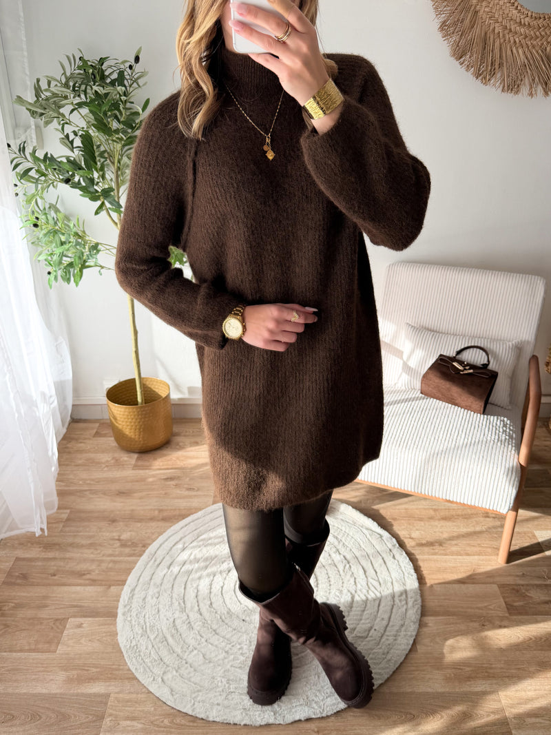 Robe pull chocolat