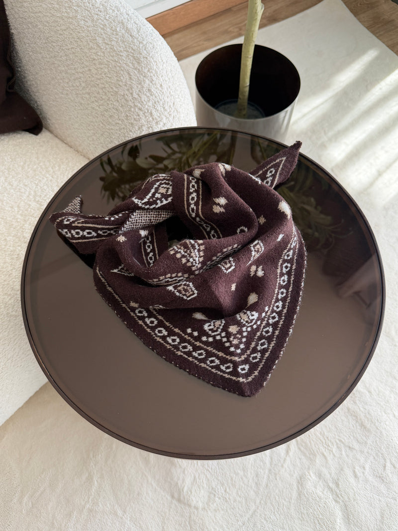 Foulard Lucie marron