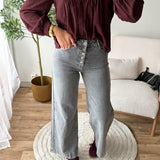 Jean large gris
