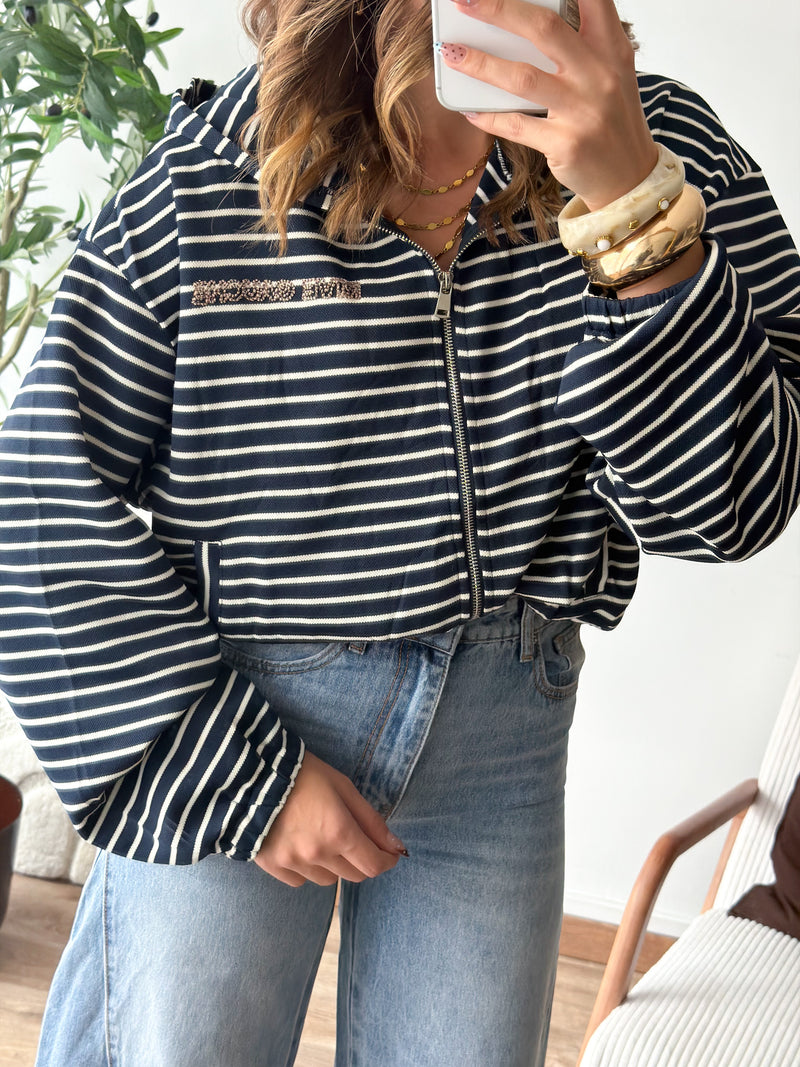 Gilet rive gauche bleu marine