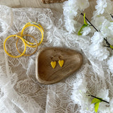 Boucles d’oreilles cœur jaune