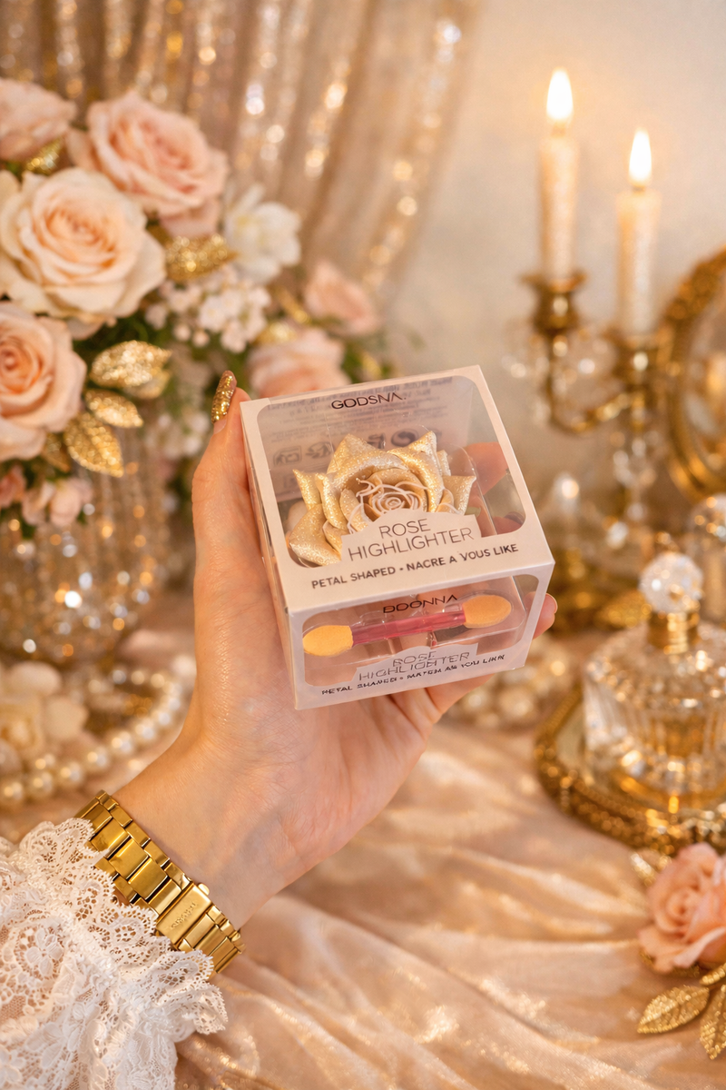 Highlighter pétale de rose 3D