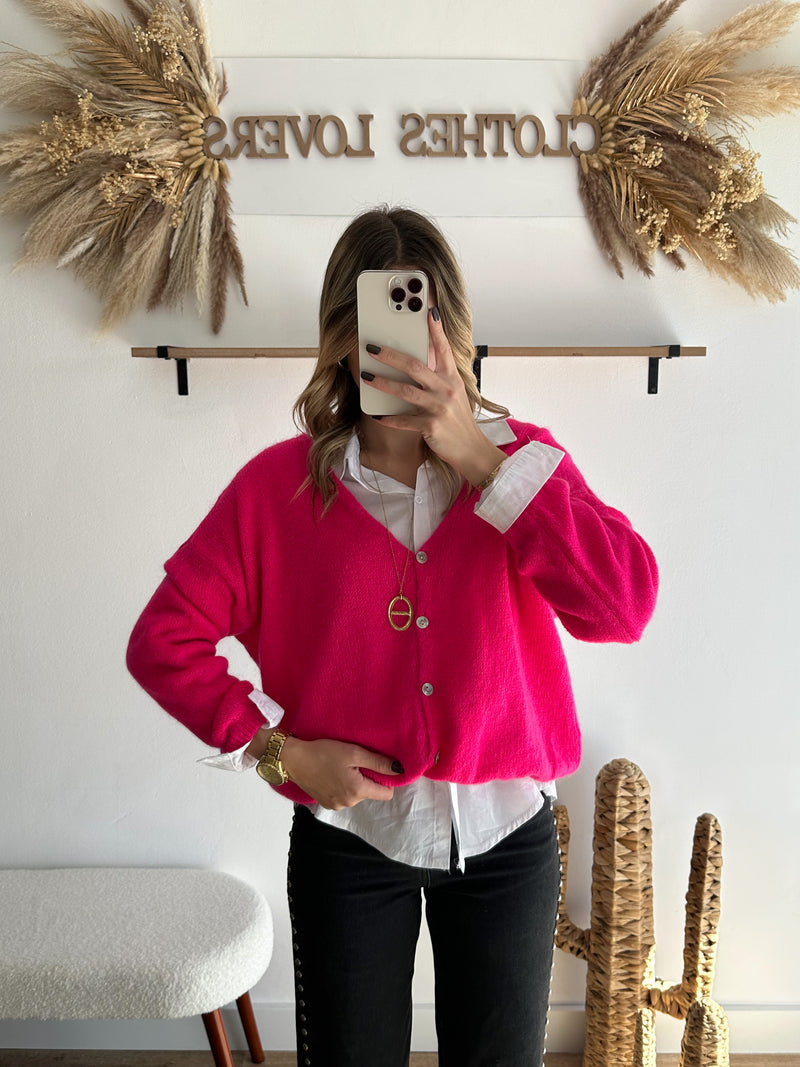 Gilet Margot rose 🇮🇹