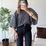 Top Solene bleu marine