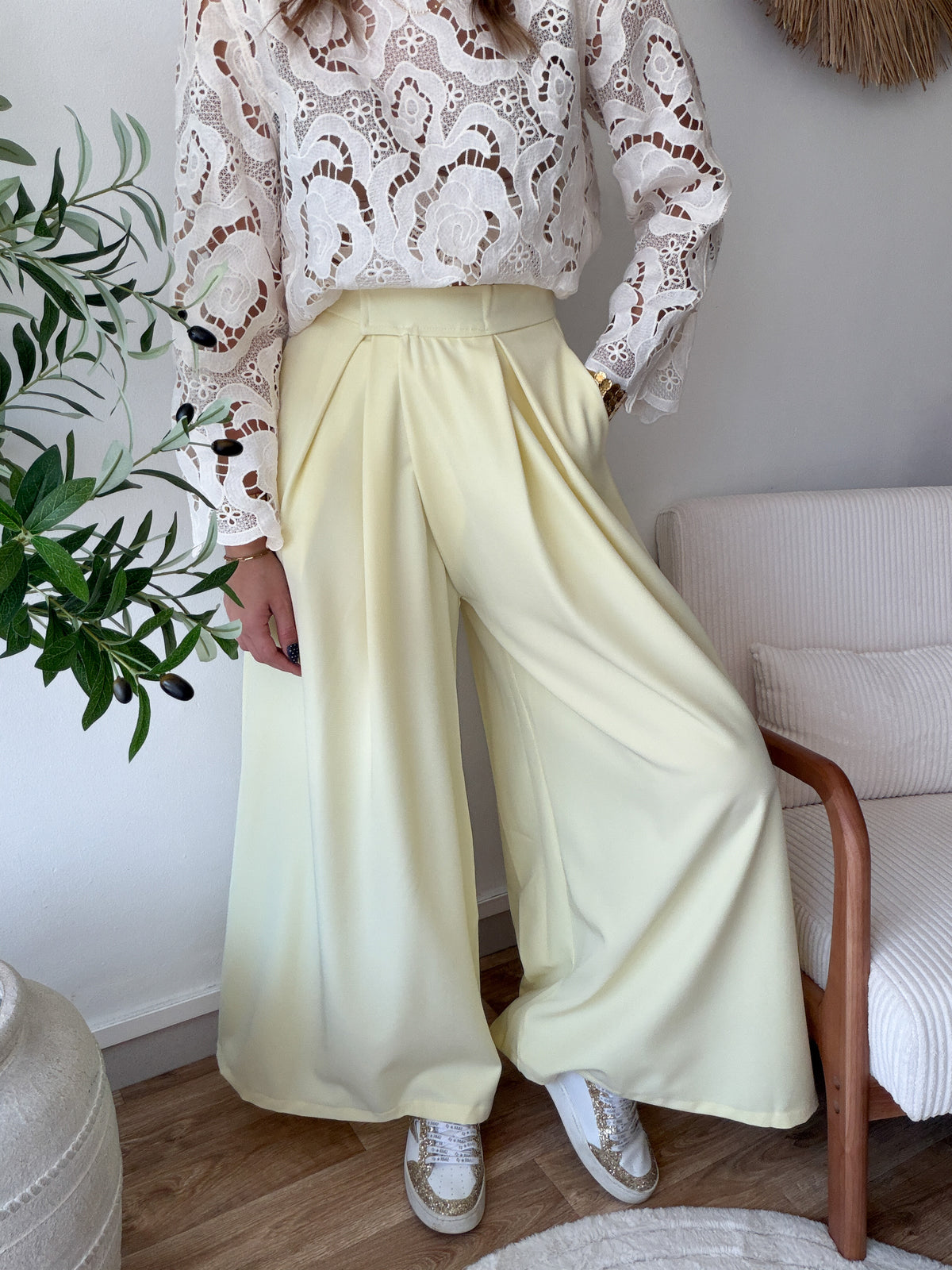 Pantalon scratch jaune