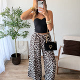 Pantalon léopard noir