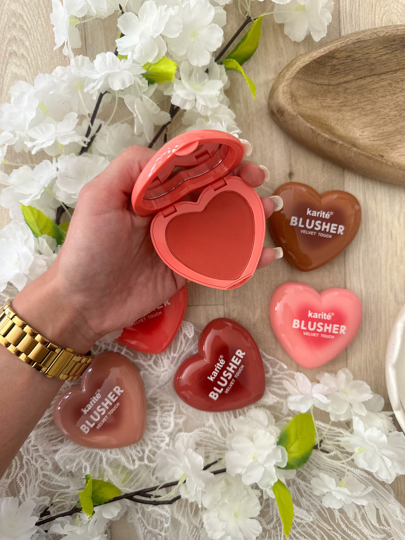 Blush cœur avec miroir