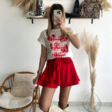 Jupe short Alison rouge 🇮🇹
