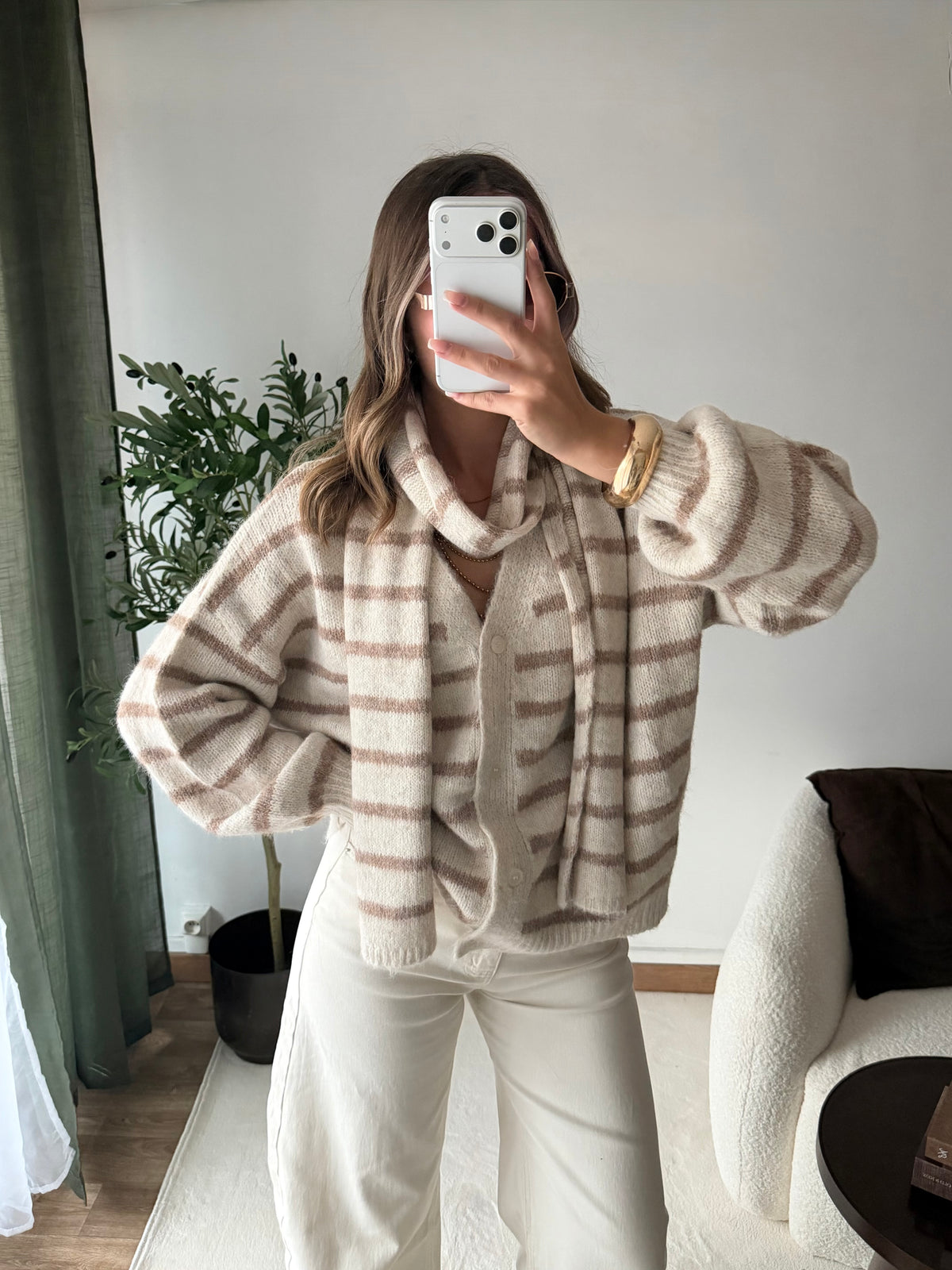 Pull avec écharpe Loriana