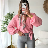 Pull cache cœur rose