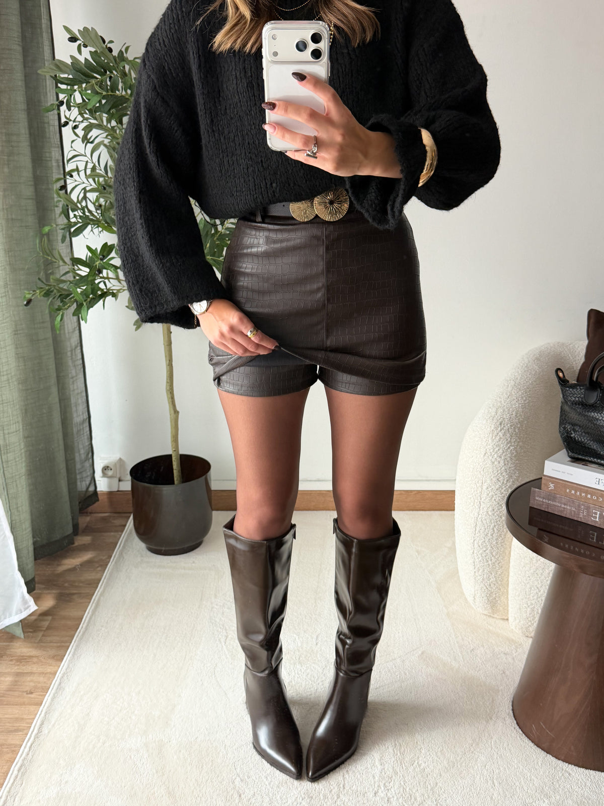Jupe short Telia avec ceinture