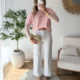 Jean wide leg blanc