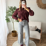 Jean large gris