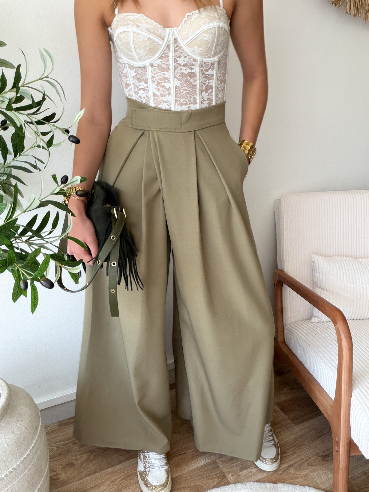Pantalon scratch kaki