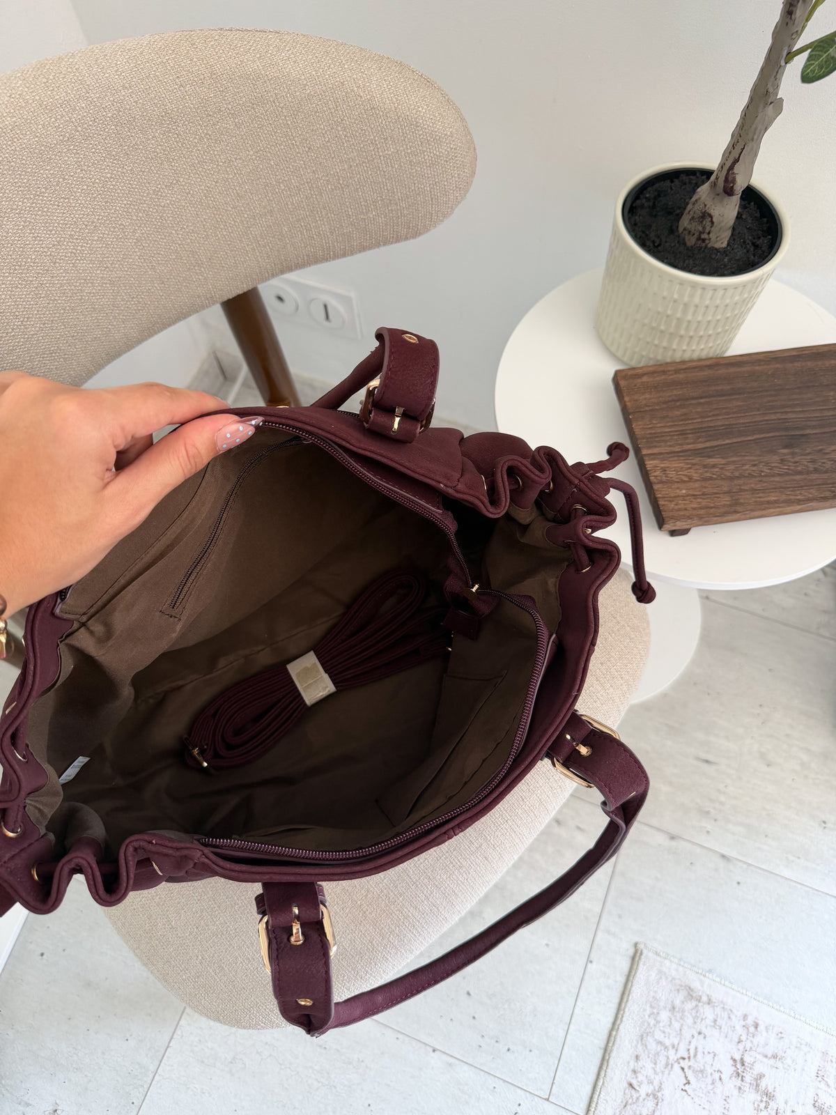PRÉCOMMANDE Sac Eva bordeaux