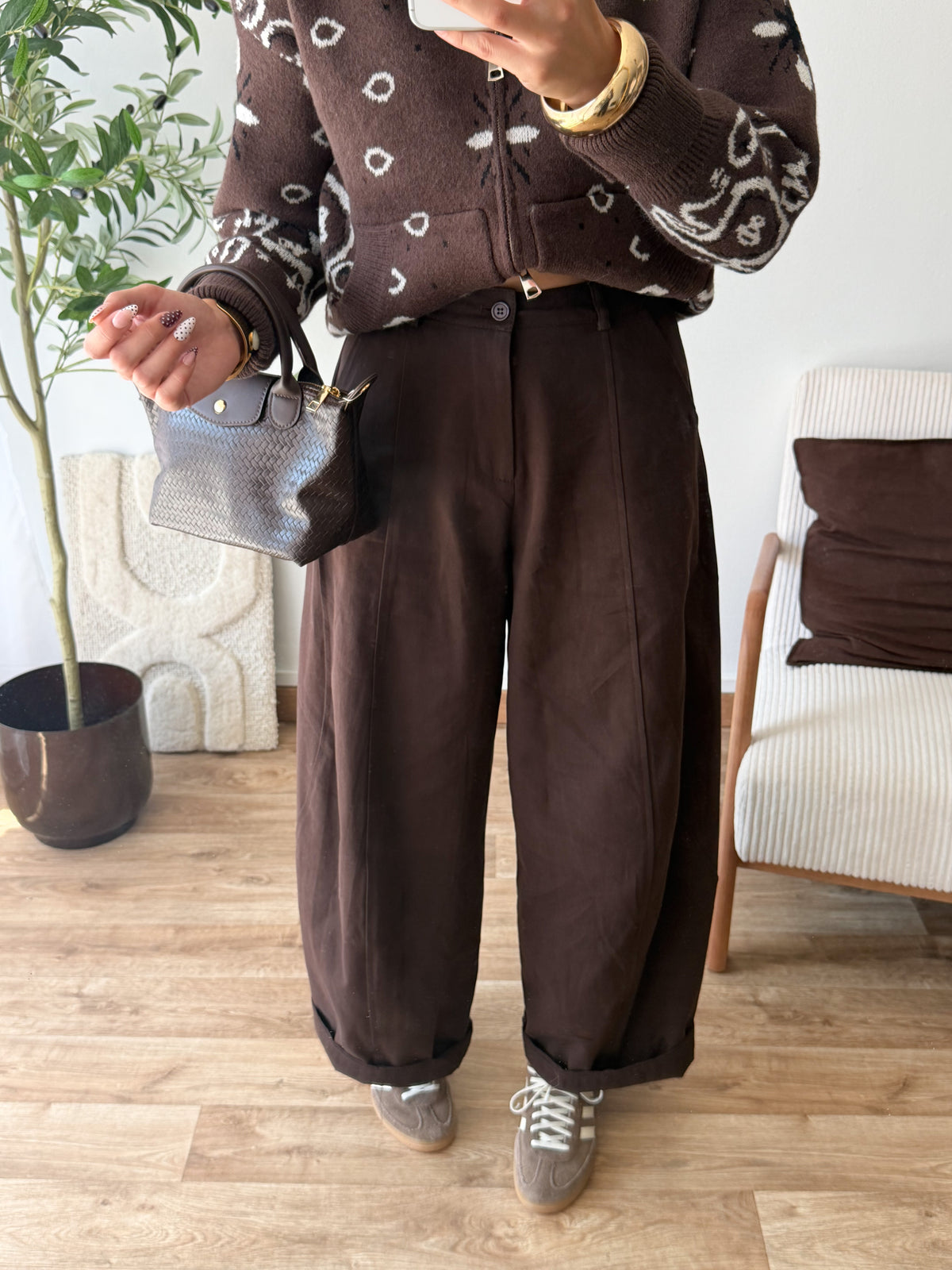 Pantalon ballon choco