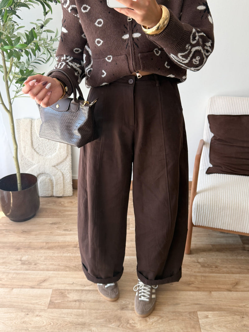 Pantalon ballon choco