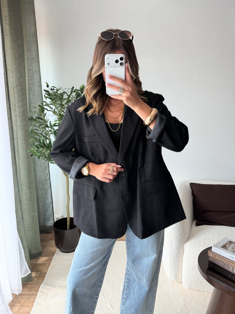 Blazer oversize noir