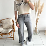 PRÉCOMMANDE Jean gris asymétrique