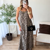 Robe gaze de coton léopard