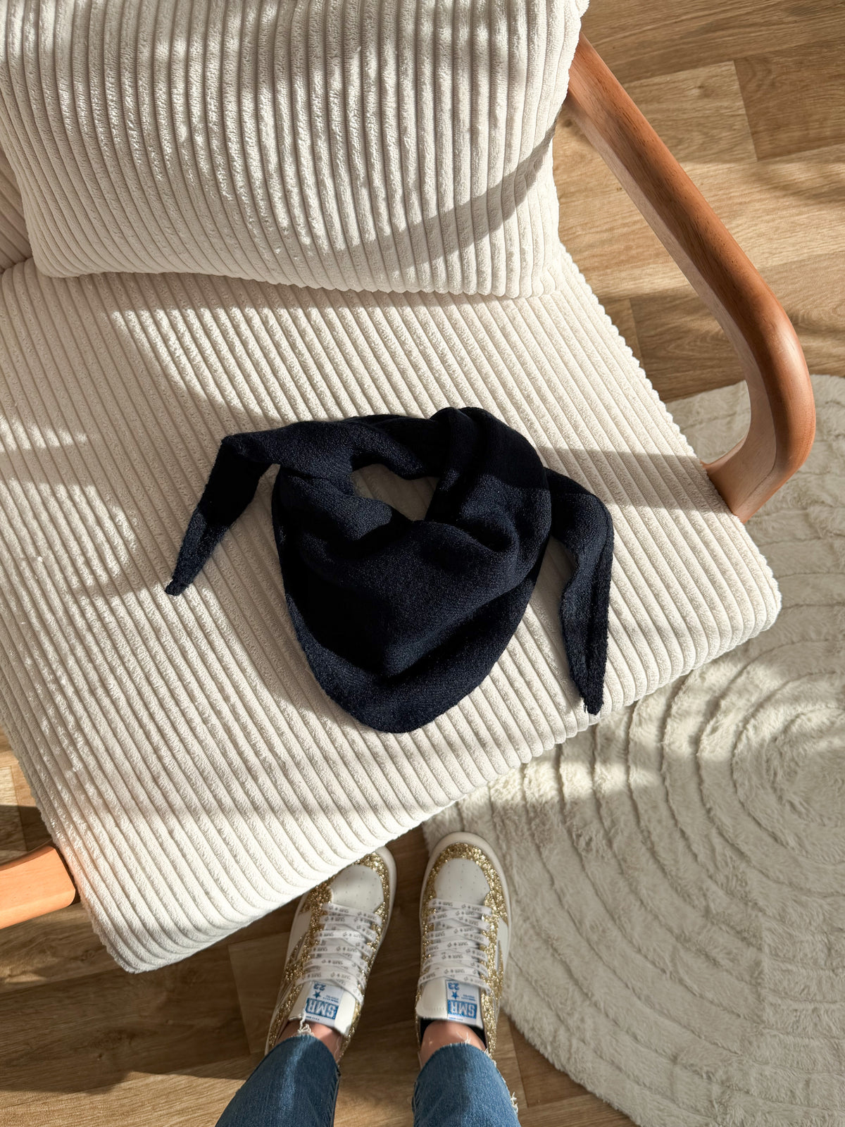 Foulard bleu marine