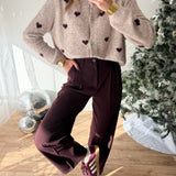 Pantalon Katiana bordeaux