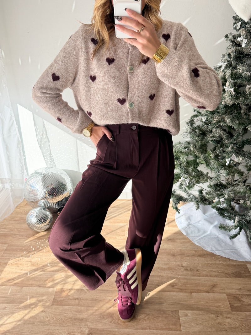 Pantalon Katiana bordeaux