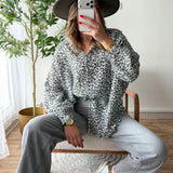 Chemise léopard kaki