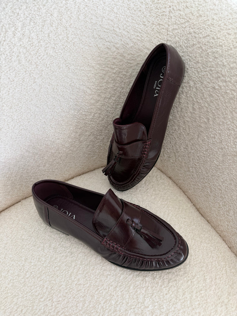 Mocassins amandine bordeaux