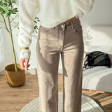 Jean large taupe