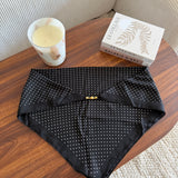 Foulard noir pois blanc