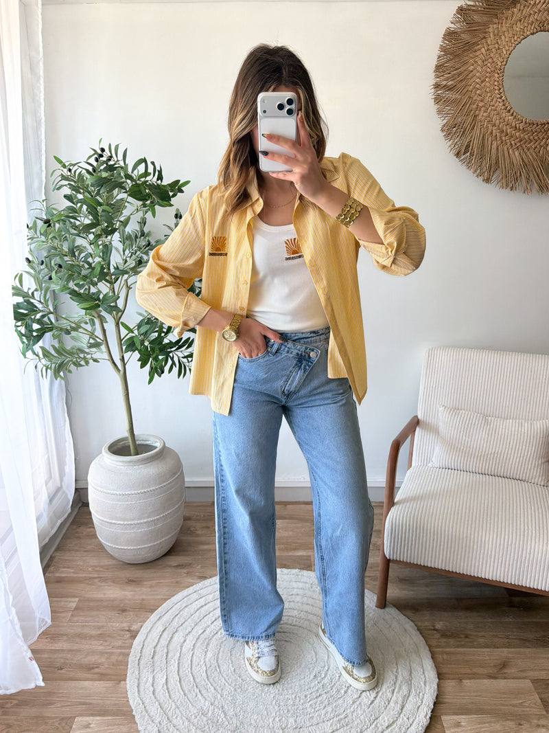 Chemise soleil jaune