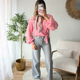 Pull cache cœur rose