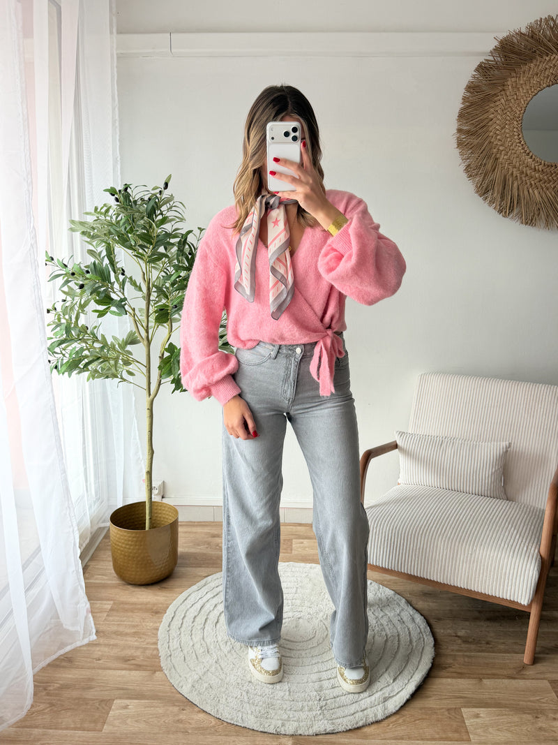 Jean gris wide leg