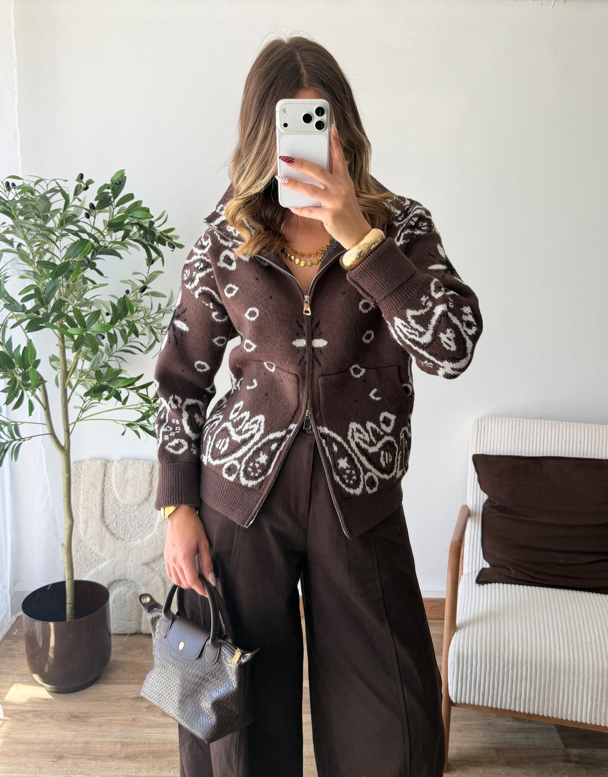 Gilet bandana choco