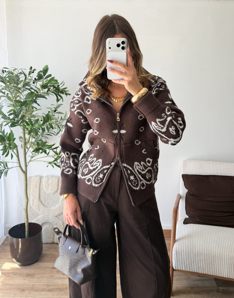 Gilet bandana choco