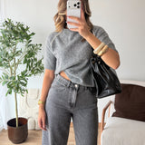 Pull strass gris