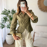 Chemise ceintrée kaki