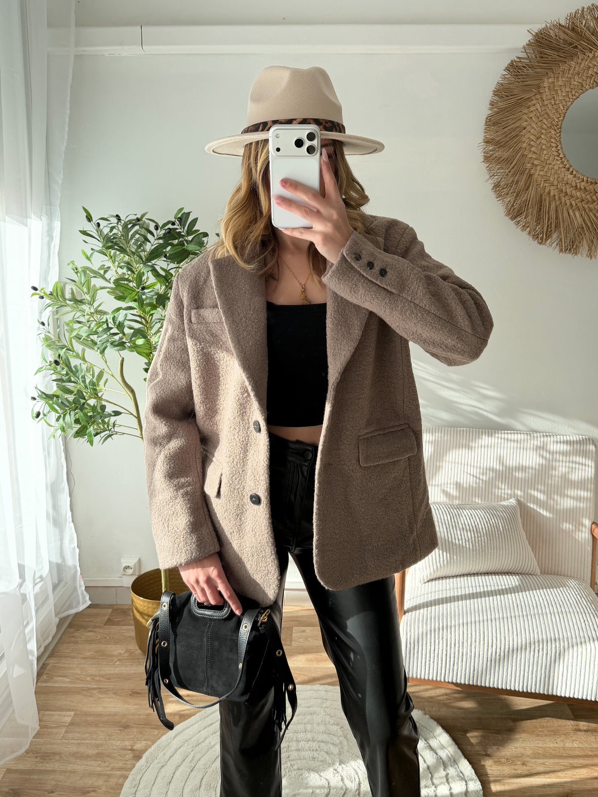 Blazer épais bouclette
