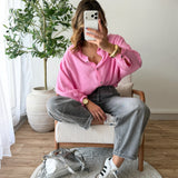 Chemise gaze de coton rose